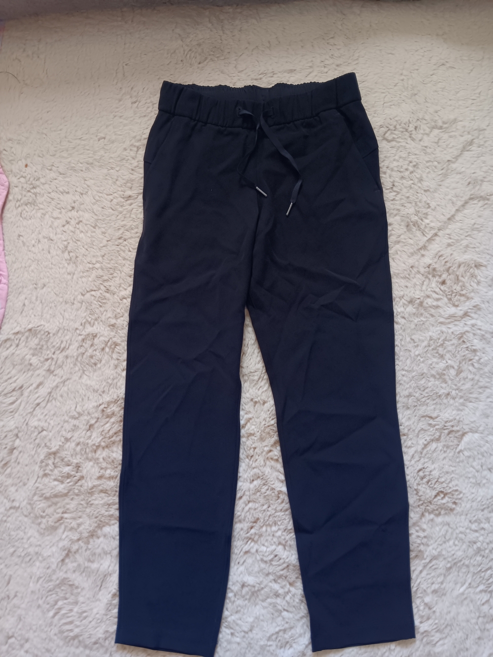 lululemon athletica Black Cropped Drawstring Jogger Pants